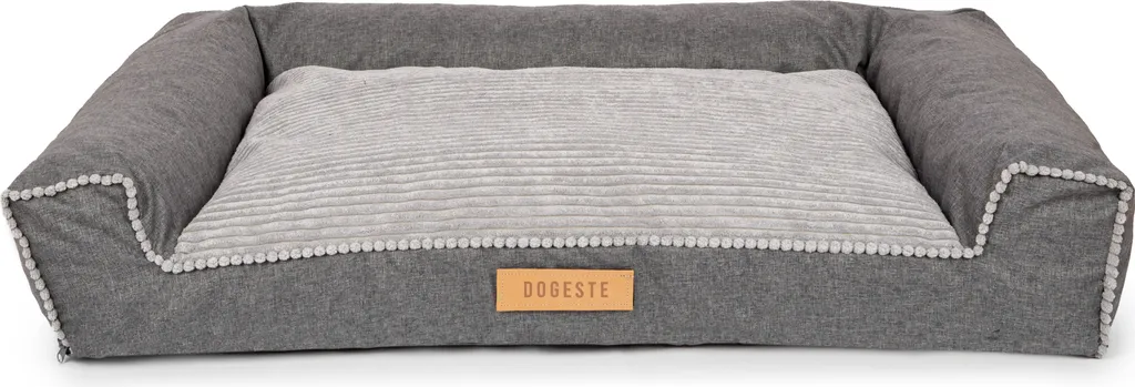 Couchage chien XXL Dogeste gris 118x78 cm en tissu kodura indéchirable