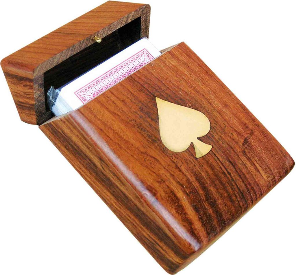 Kartenbox mit Klappdeckel inklusive Kartenspiel, Produktbild 