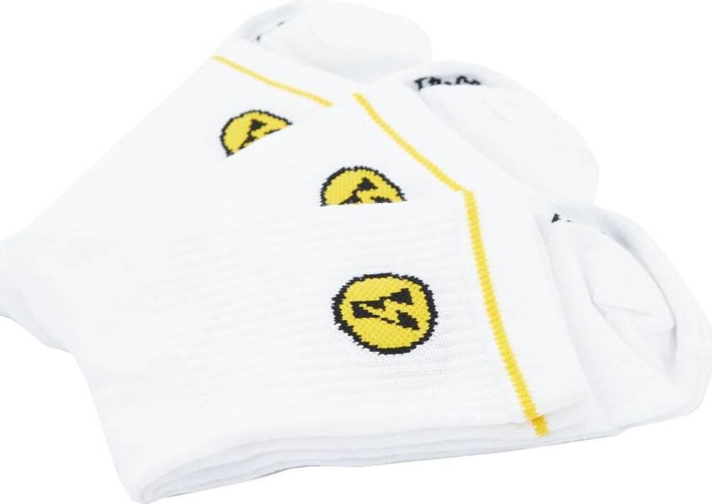 YELLOW PACK DE 3 THUNDER SOCKS Weiß