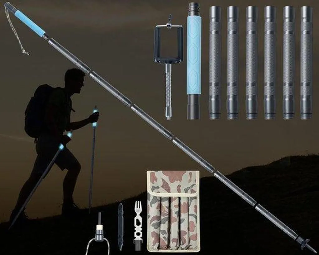 Bâtons de trekking pour hommes et femmes randonnée nocturne 140cm