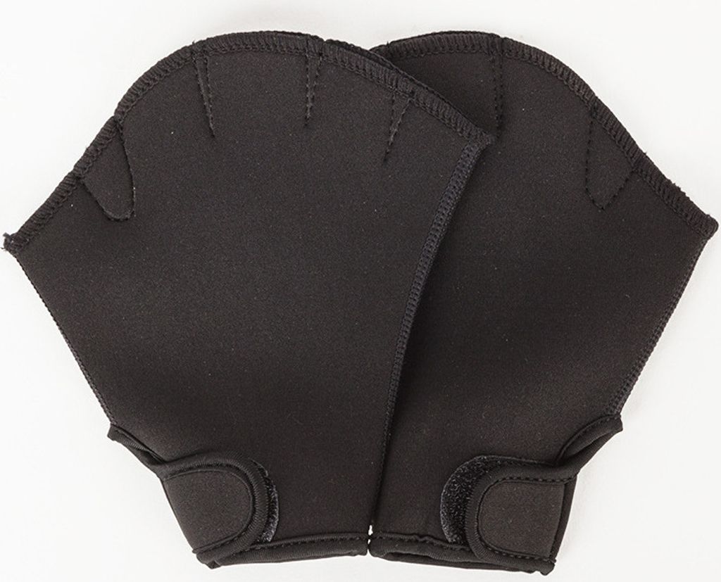 Aqua Fitness Schwimmhandschuhe aus Neopren mit Widerstand, Schwarz, Größe S