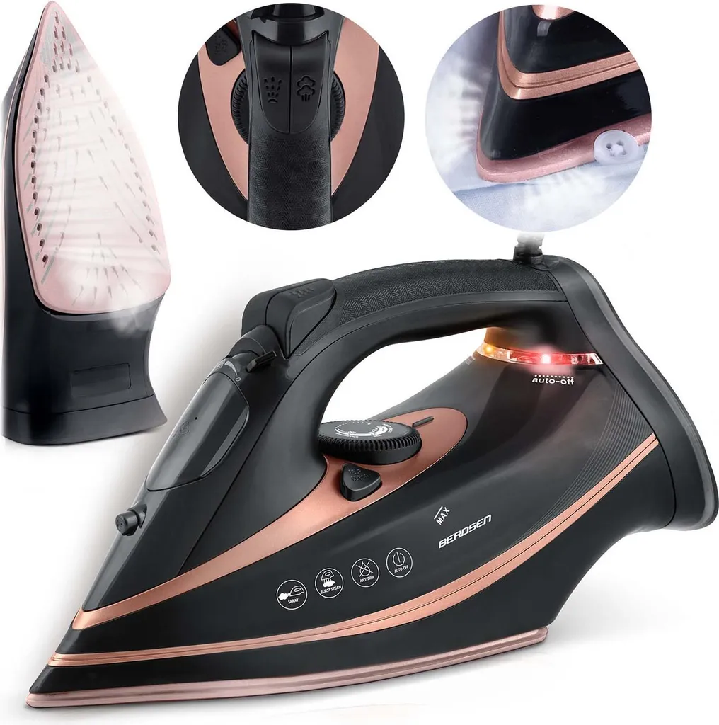 Adieu les plis tenaces avec le fer vapeur Berdsen 3000W haute pression