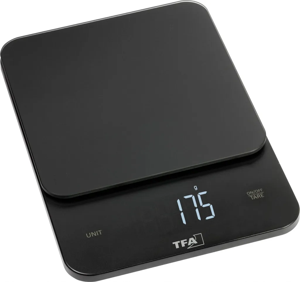 TFA 50.2008.01 Bilancia da cucina digitale BROWNIE Superficie in vetro Funzione tara Tasti sensoriali Display LED