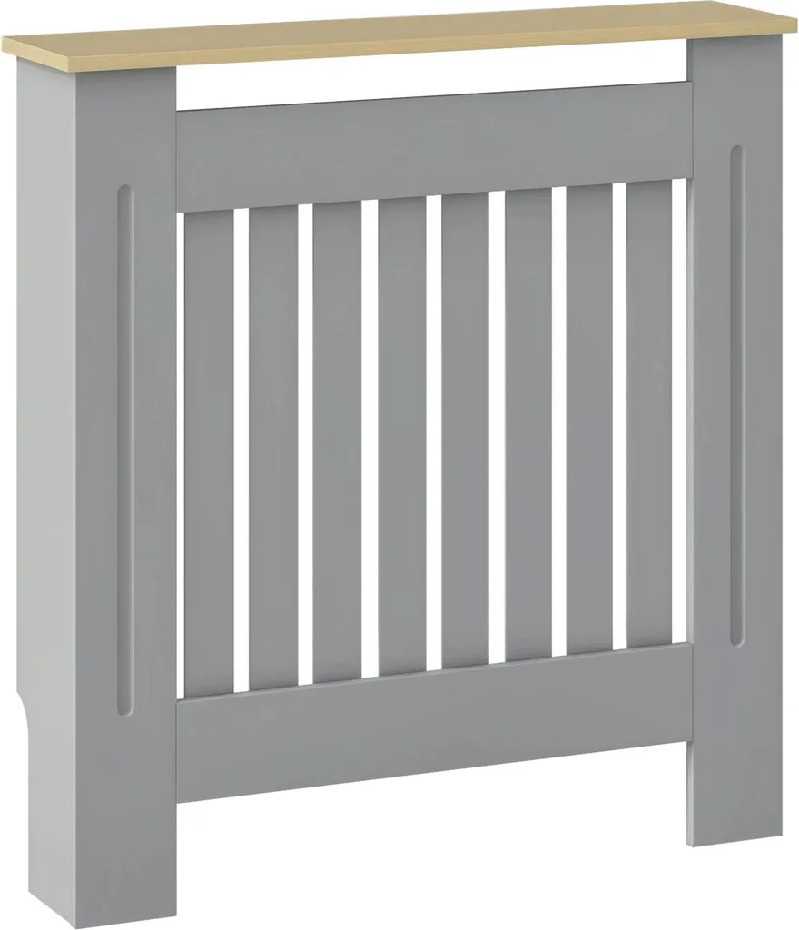 Cache-radiateur pour Salon et Chambre Gris - Meuble MDF 78 x 19 x 83 cm