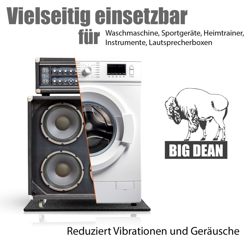 BigDean Antivibrationsmatte 60x60 cm – zuschneidbare Produktbild 5