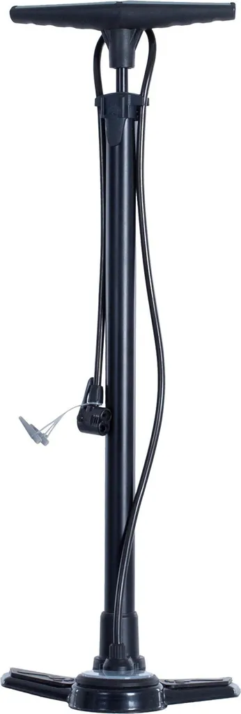 Pompe à pied avec manomètre multicolore universelle pour pneu de vélo