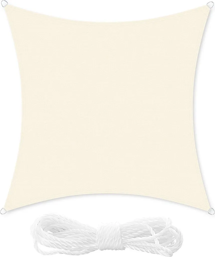 Voile d'ombrage 5x5m pour créer un coin d'ombre sur une grande terrasse