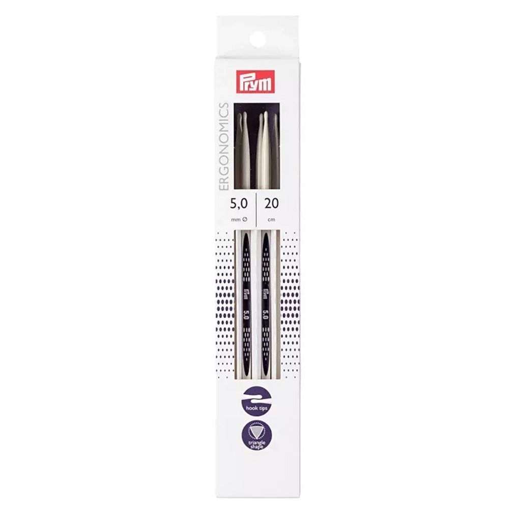 Prym Ergonomics Strumpfstricknadeln 5er Set 20 cm Stricknadeln Sockenstricken Stärke 5
