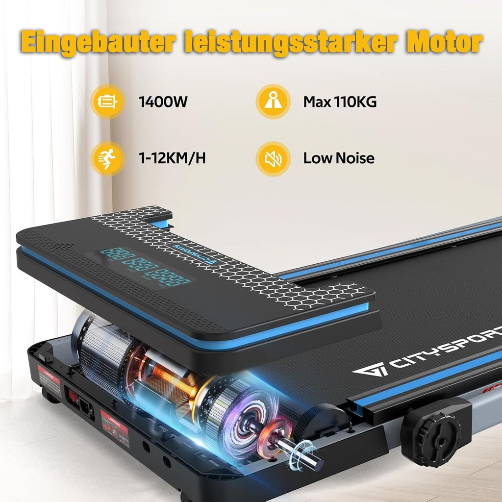 Laufband mit Steigung , 1400W Bluetooth-Lautsprecher Produktbild 6