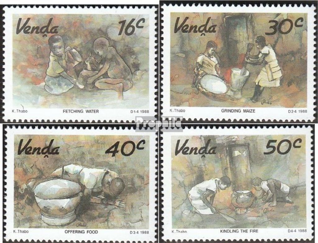 Briefmarken Südafrika - Venda 1988 Mi 179-182 (kompl.Ausg.) FDC Kunst