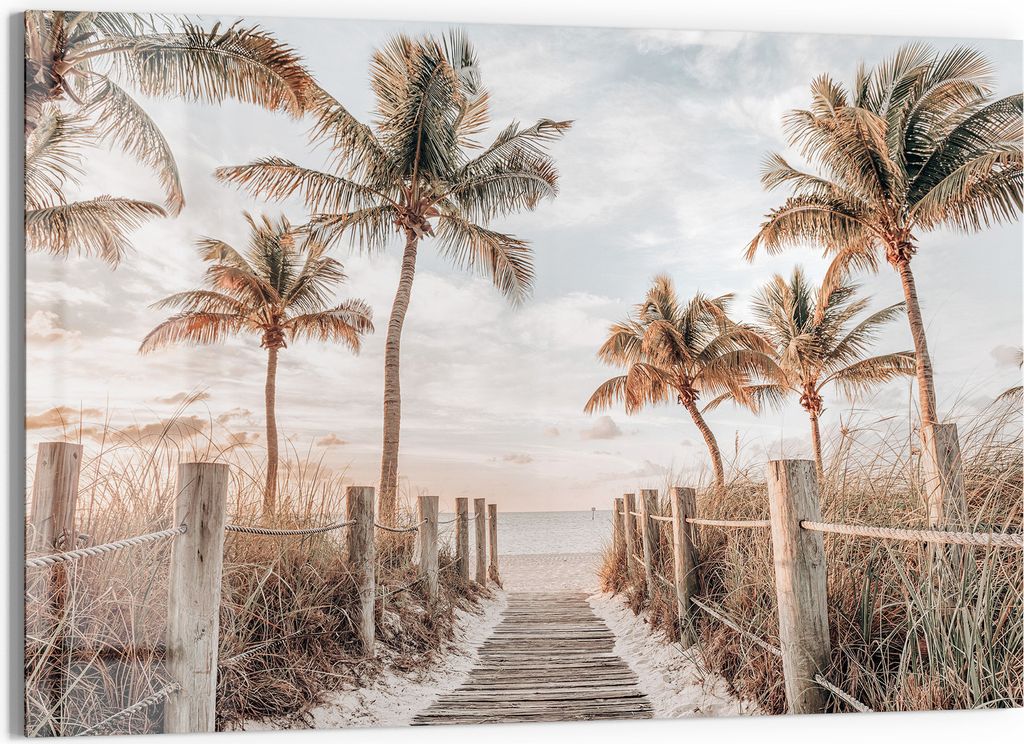 DEQORI Magnettafel Glas 90x60 cm 'Pfad zum Sommerglück' beschreibbar Whiteboard Küche