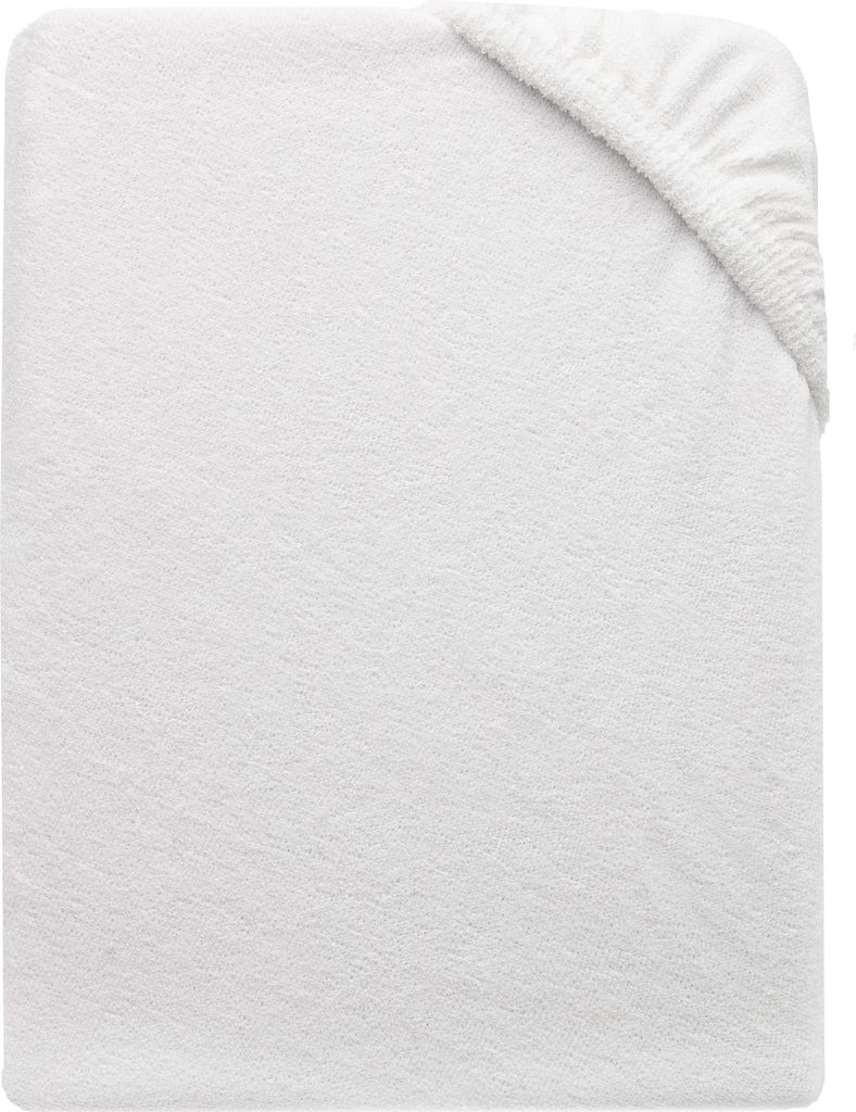 Frottier-Spannbetttuch 80% Baumwolle 20%, 100x200 cm, weiß Produktbild 