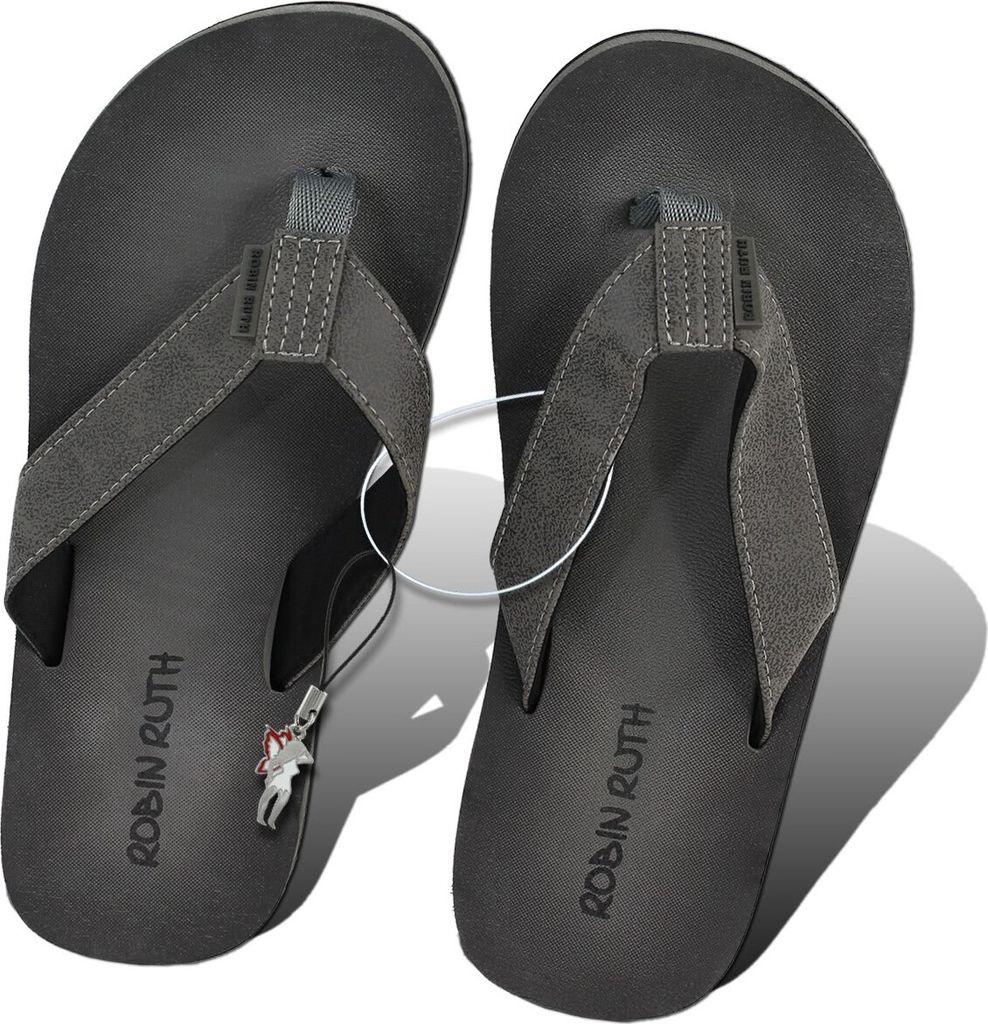 Robin Ruth Herren Zehentrenner Gr. 39-40 Strandschuhe grau Produktbild 