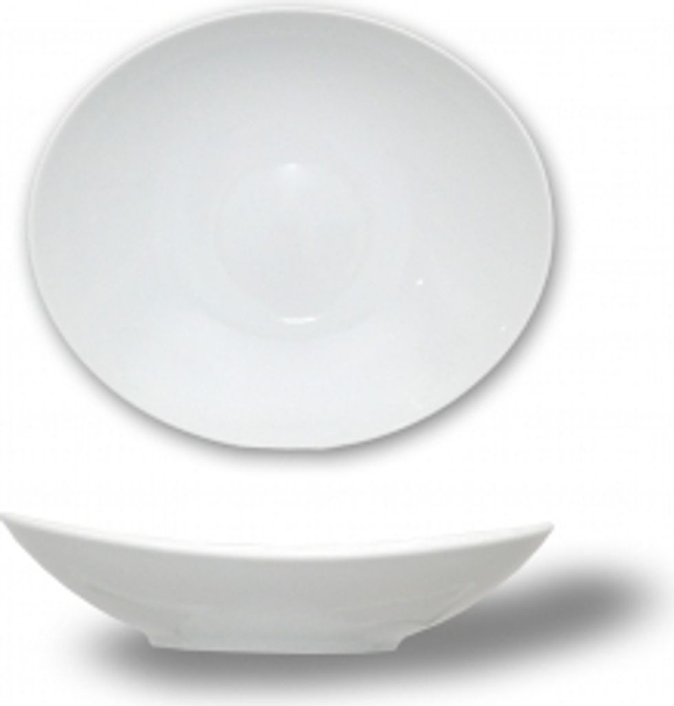 Thun 1794 Ovale Kompottschale, Tschechisches Porzellan, Loos, weiß, 14 cm, Thun