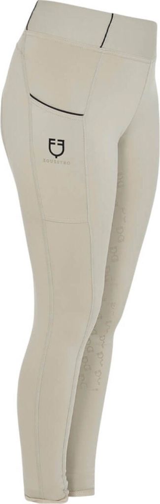 Equestro Reithose Kinder Slim Fit Fullgrip Leggings Kinderreithose Oxford tan 12years
