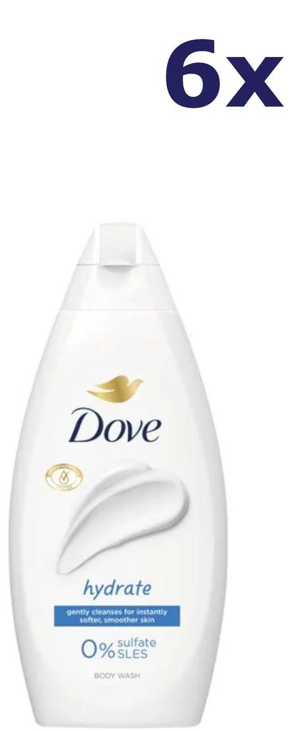 6x Dove Douchegel - 250ml - hydrate