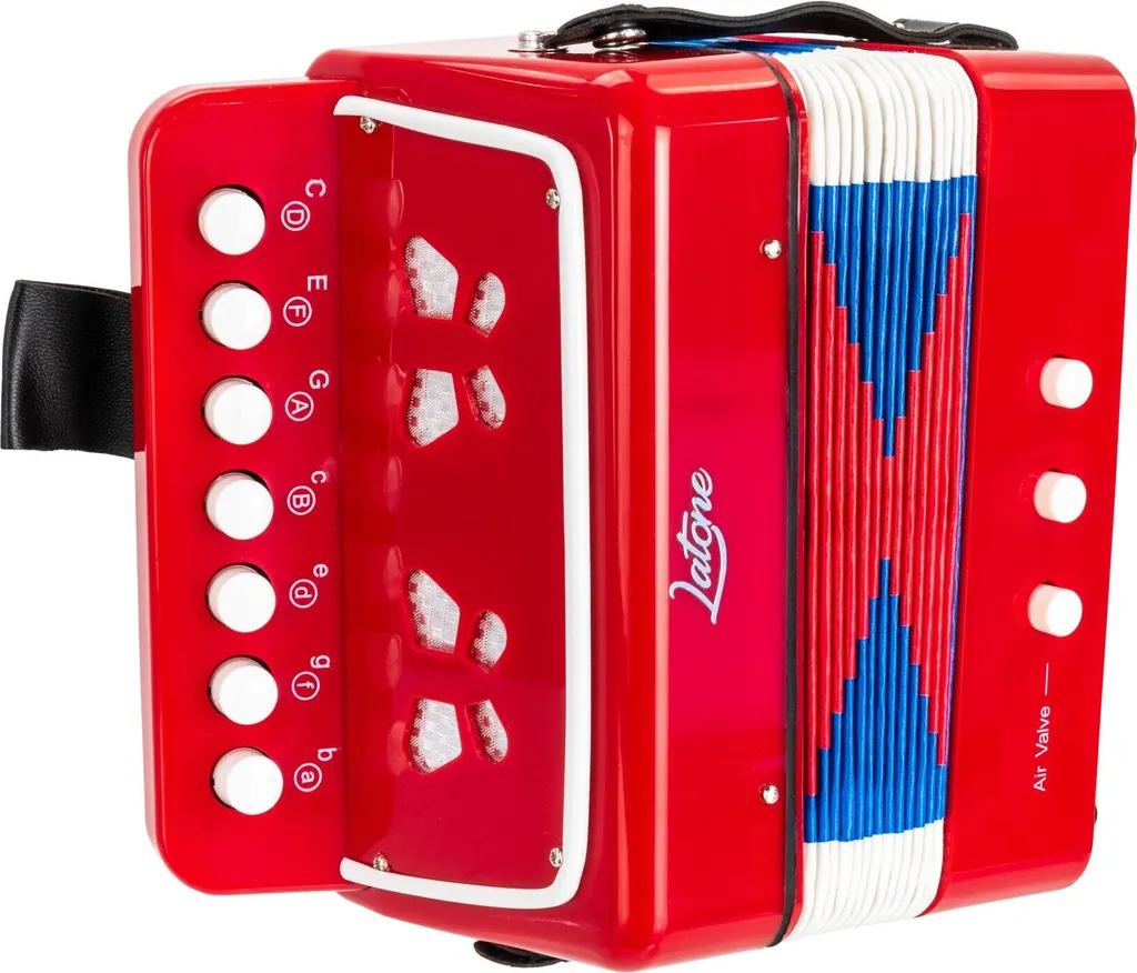 Accordéon Rouge Latone Akordino - Apprenez l'Accordéon Facilement et Vite