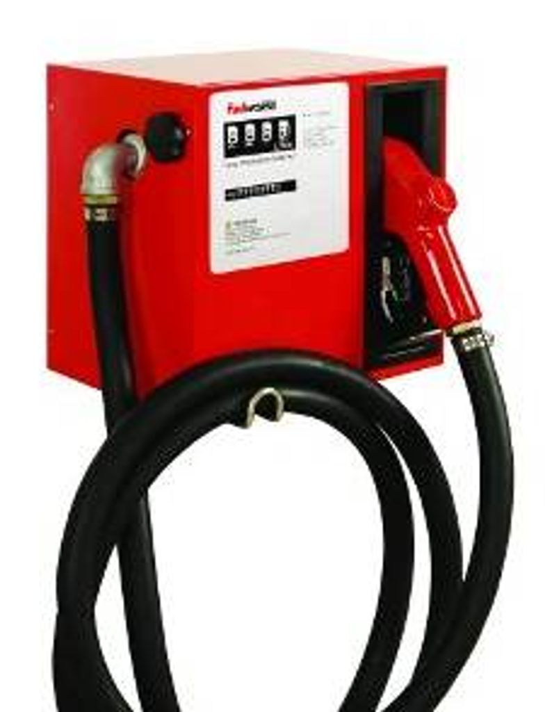 Selbstansaugende Dieselpumpe 56l/min 230V 4m Schlauch 1" Anlage mit Ummantelung