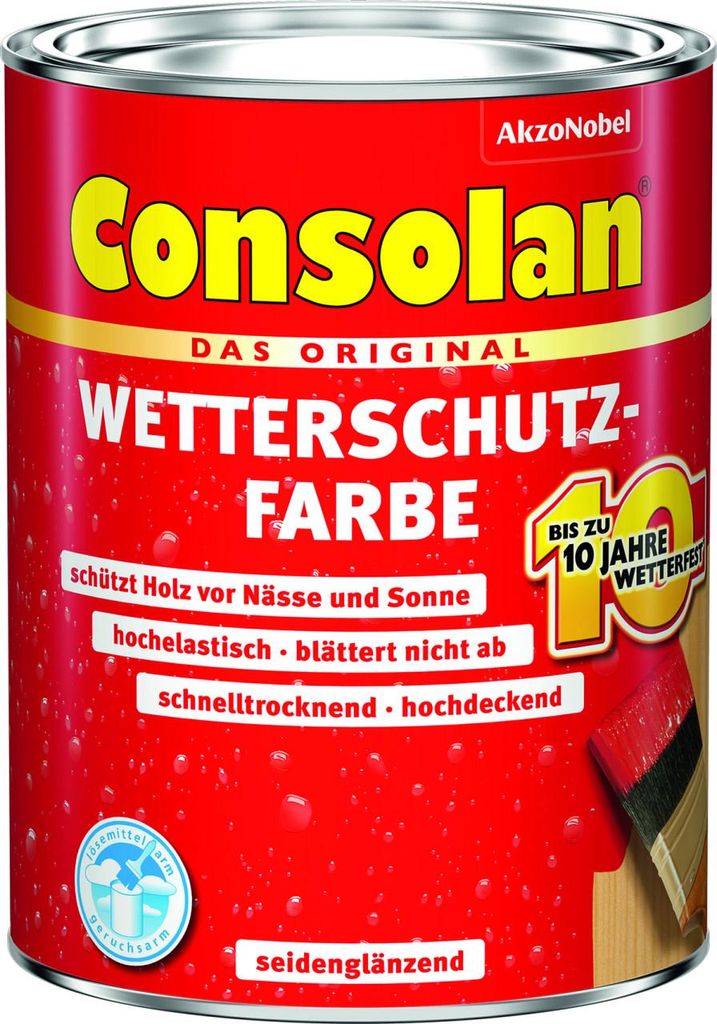 Consolan Wetterschutz-Farbe 0,75 L weiß Produktbild 