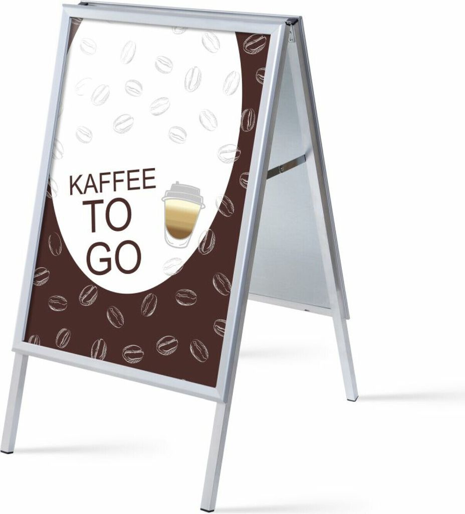 Showdown Kundenstopper - DIN A1- Komplett-Set - Kaffee To Go Deutsch - Braun/Schwarz