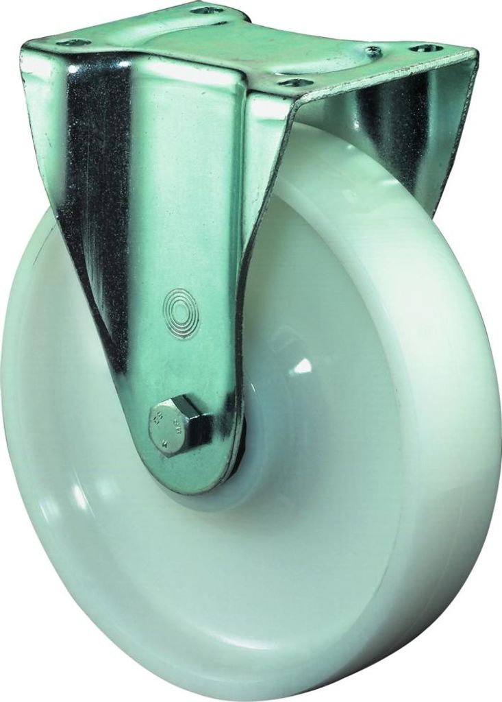 BS Rollen Bockrolle Durchmesser 250mm Tragkraft 1400kg Kunststoffrad Platte 135x110mm - L610.B15.250