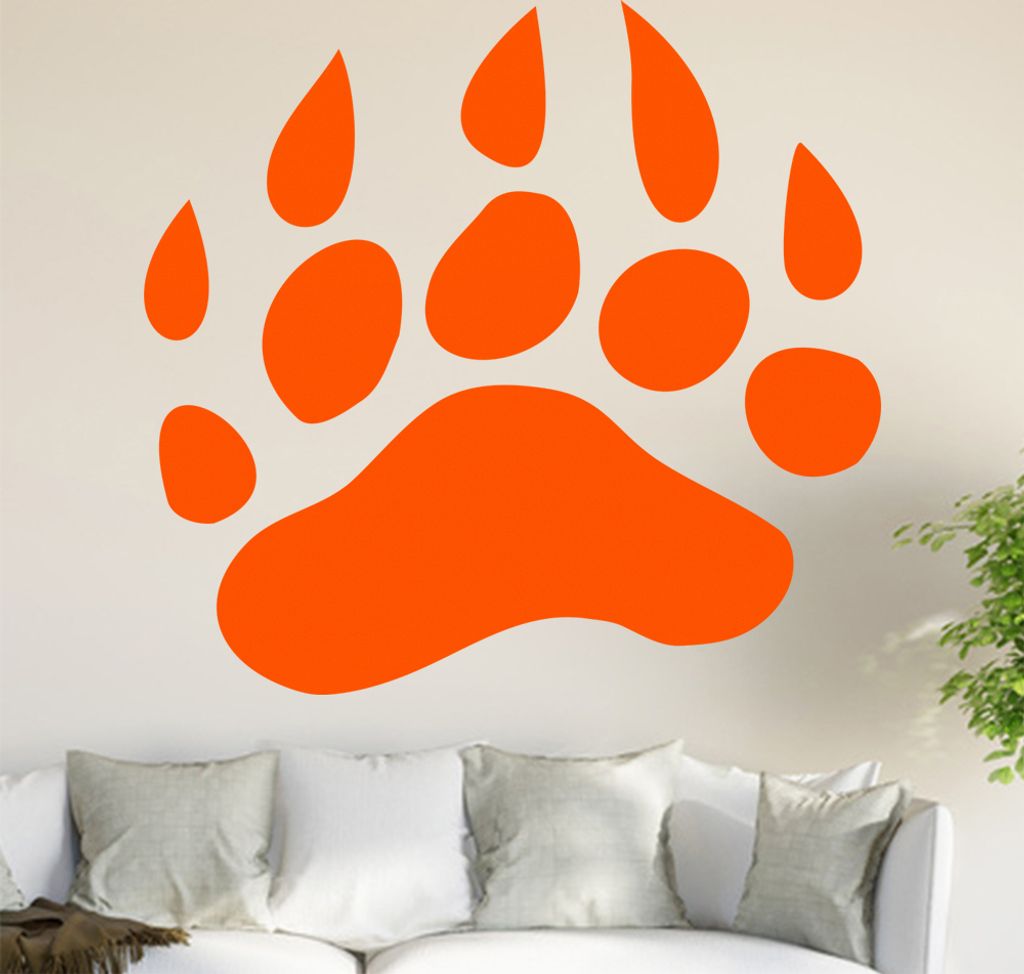 Bärentatze Wandtattoo in 6 Größen - Wandaufkleber Wall Sticker - Dekoration, Küche, Wohnzimmer, Schlafzimmer, Badezimmer