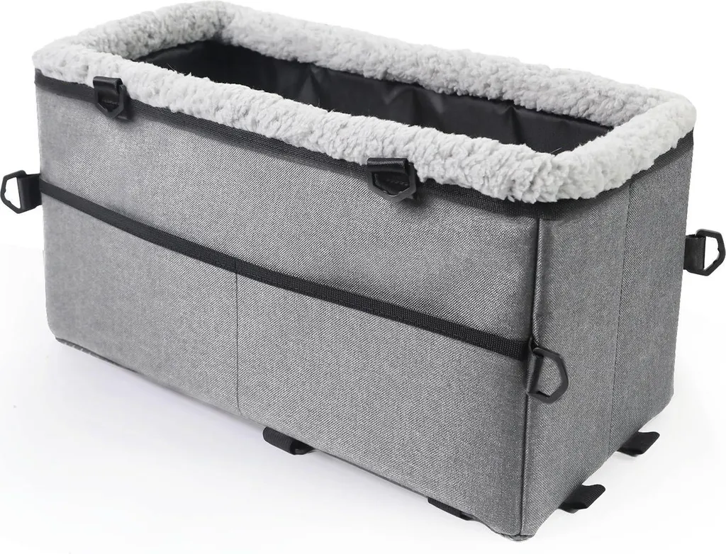 INF Panier de Transport Central Avant Gris pour Chien et Chat en Voiture