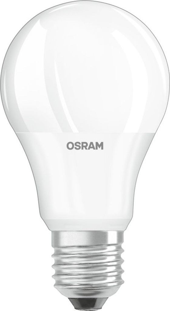 A white LED light bulb with a silver screw base, shown against a white background.