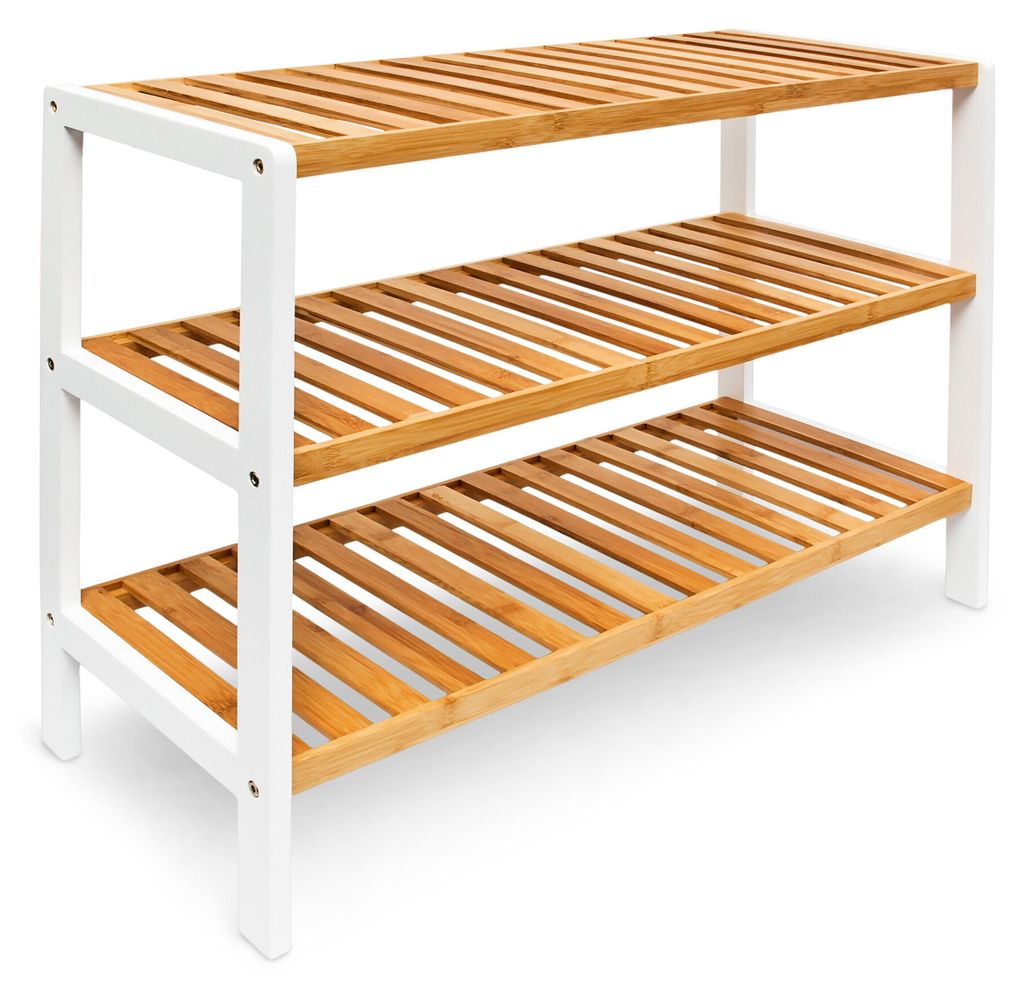 Relaxdays schoenenrek van bamboe, hoogte x breedte x Productafbeelding 