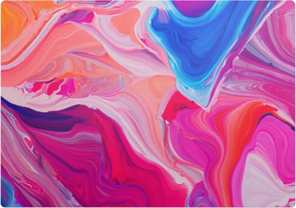 Farbige Abstraktionen – Bodenschutzmatte – Stuhlunterlage 100x100 cm – Rutschfest – Hartbodenmatte