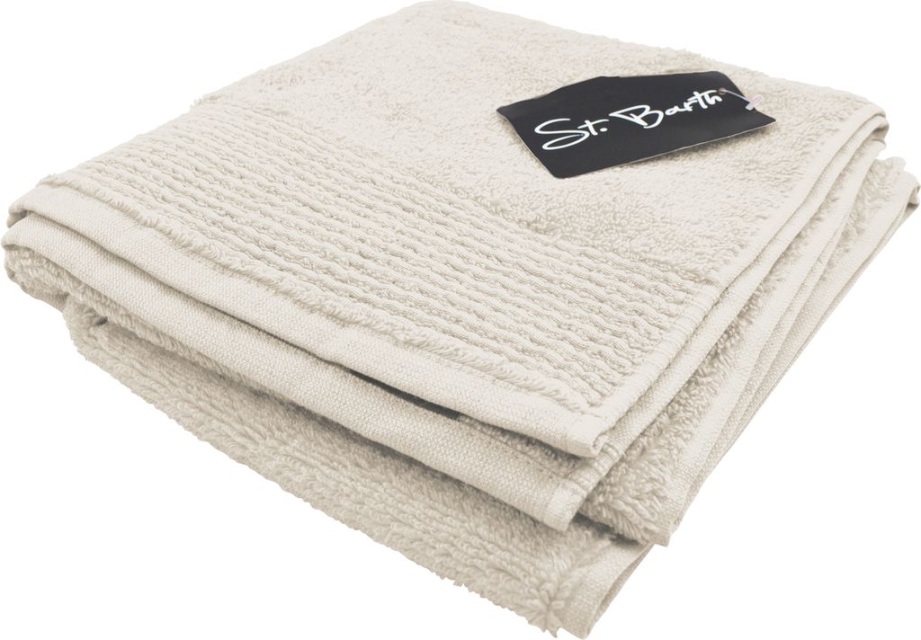 St. Barth Ripsborde Duschtuch, 100% Baumwolle, 380 g/m², 70 x 140 cm, Micro-Baumwolle, champagner