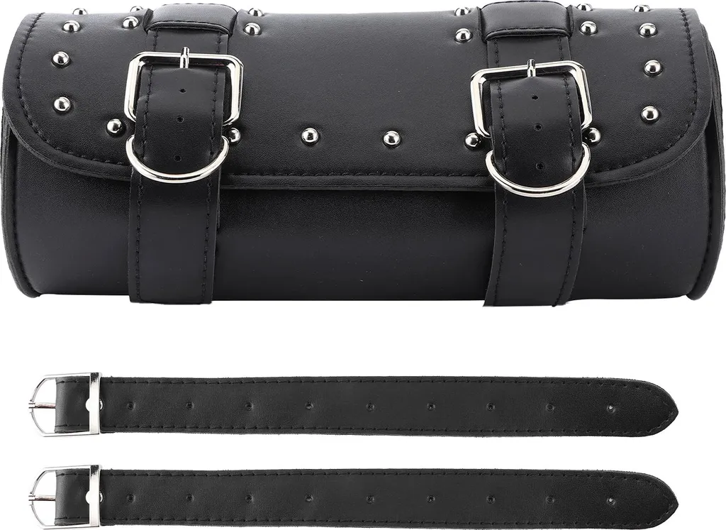 Sac de moto universel noir en cuir PU Motorram - Sacoches de selle moto