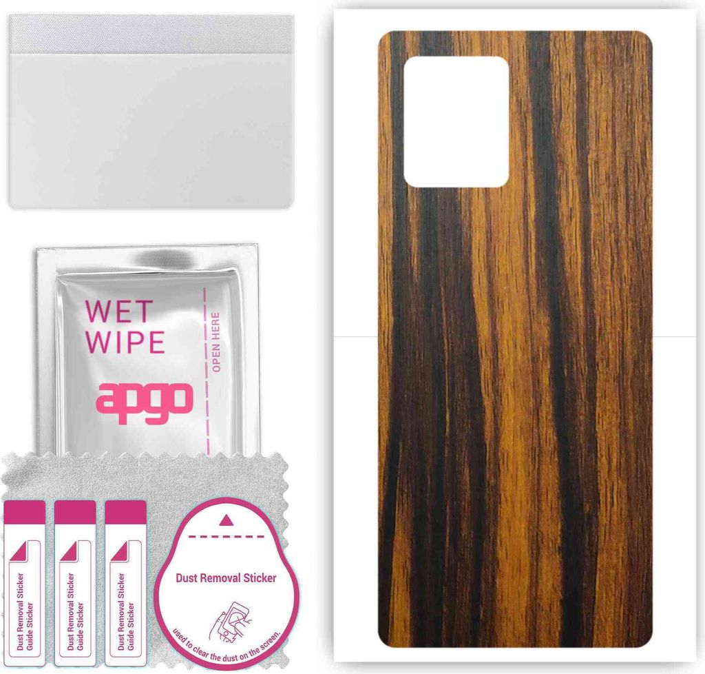 apgo Rückseite Schutzfolie, Skin, kompatibel mit TCL 305i, Hinten Displayschutzfolie aus Vinylfolie, kratzfest, einfache Montage - Tigerwood