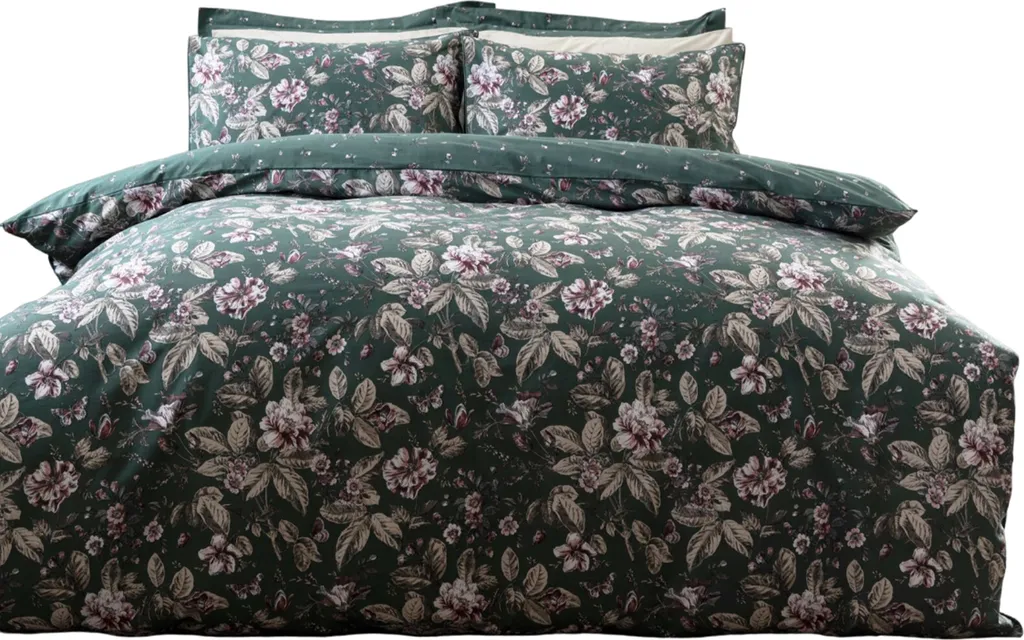 Belledorm - Set di biancheria da letto "Aiyla" BM497 (king size) (verde bottiglia)
