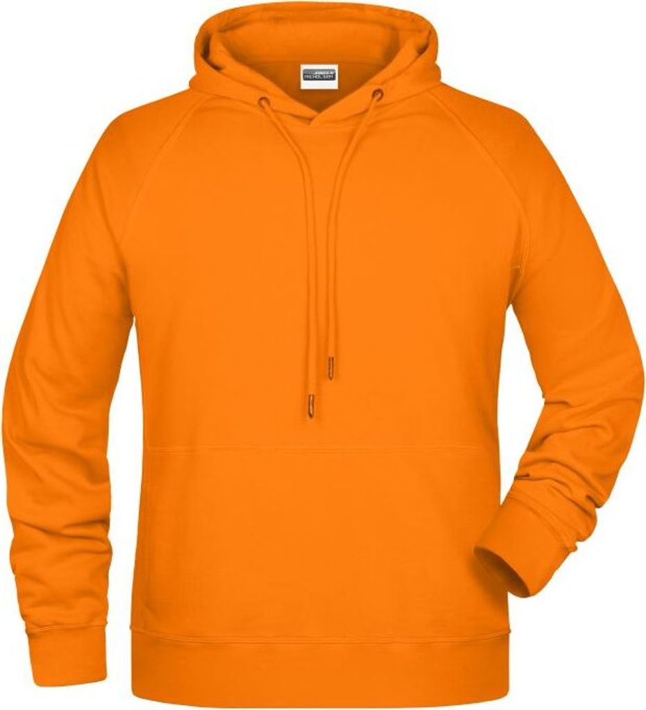 Men's Hoody Kapuzensweat mit Raglanärmeln orange, Gr. 4XL