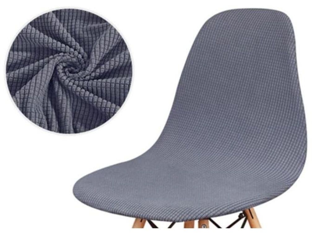 Dicker, Jacquard Bezug Für Skandinavischen Stuhl Dunkelgrau