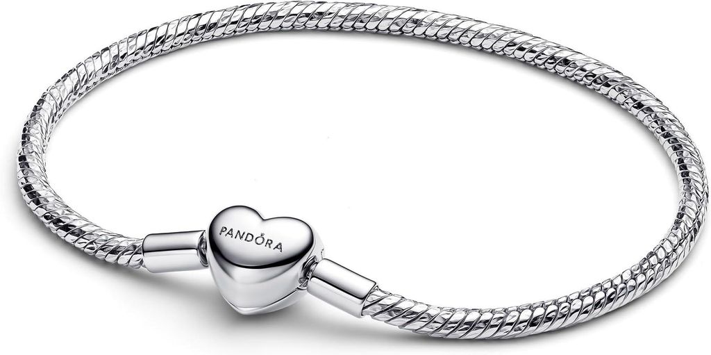 Pandora Schlangen-Gliederarmband Facette Herzverschluss Produktbild 