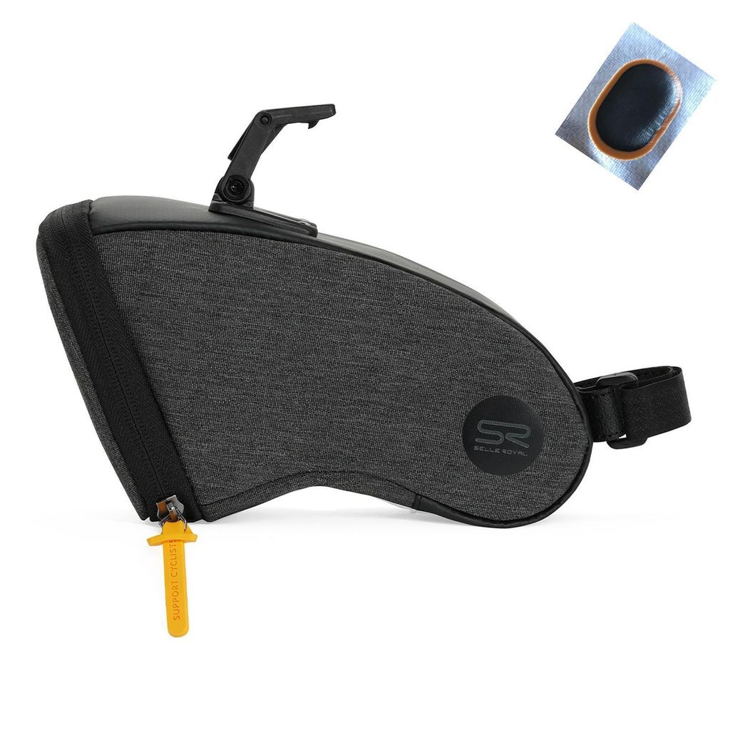 1 x Selle Royal Saddle Bag Medium (1.2l) Satteltasche Fahrradtasche Klippsystem inkl. 1 Schlauchflicken