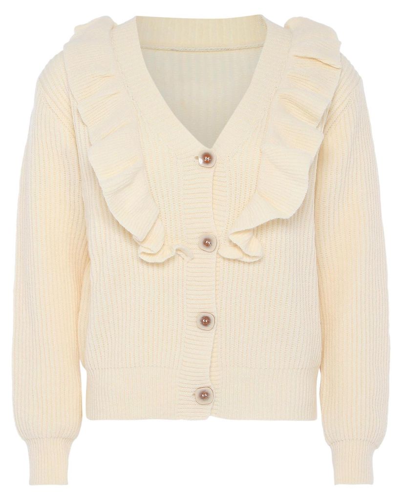 LUREA damen strick cardigan - Weiss, XL/XXL