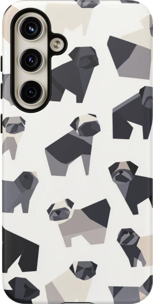 Minimalistisches Mops-Muster – Hülle Kompatibel mit Galaxy S24 Plus