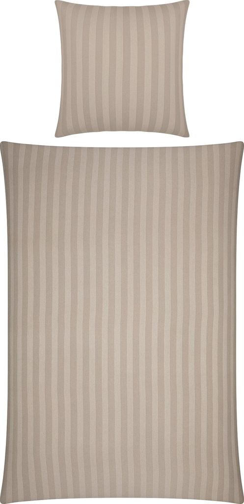 Erwin Müller Bettwäsche Fürth" taupe 1x 155x220 cm + 1x 80x80 cm"