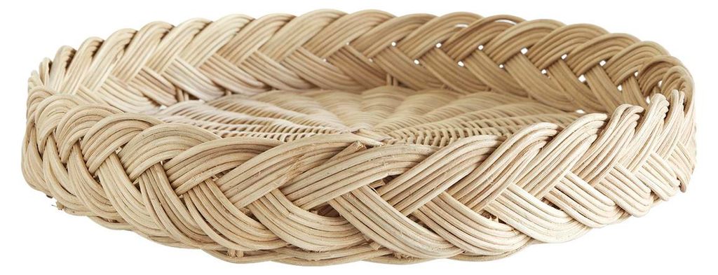 OYOY Maru Bread Basket Large L301104 Brotkorb Rattan Nature handgefertigt runder Servierkorb für Brot Brötchen Obst skandinavisch