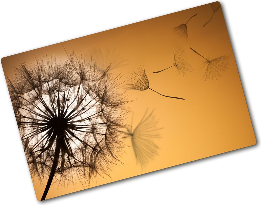 Tulup Glas Herdabdeckplatte - 80x52 cm - Glaskeramikkochfeld-Abdeckung Spritzschutz Glasabdeckplatte - Einteilig - Blumen & Pflanzen - Pusteblume -...