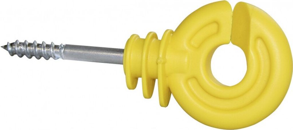 100 Stück Ringisolator kompakt gelb 5 mm verzinkte Stütze Weidezaunzubehör