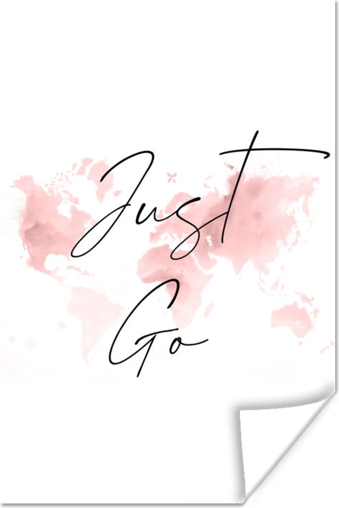 MuchoWow Poster Weltkarte - Aquarell - Zauberspruch 40x60 cm - Plakate für die Wand - Poster Babyzimmer