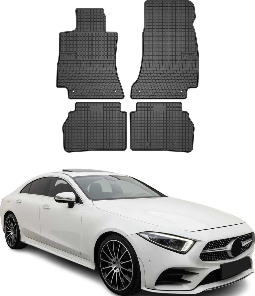 2018-2025 Mercedes CLS Klasse C257 Fußmatten Gummi Schwarz Produktbild 