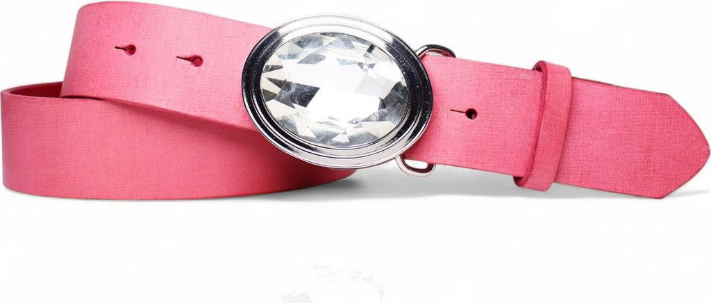 FRONHOFER Best&Timeless hochwertiger Damengürtel 4 cm, Schnalle mit großem Strassstein, vegetabiles Naturleder