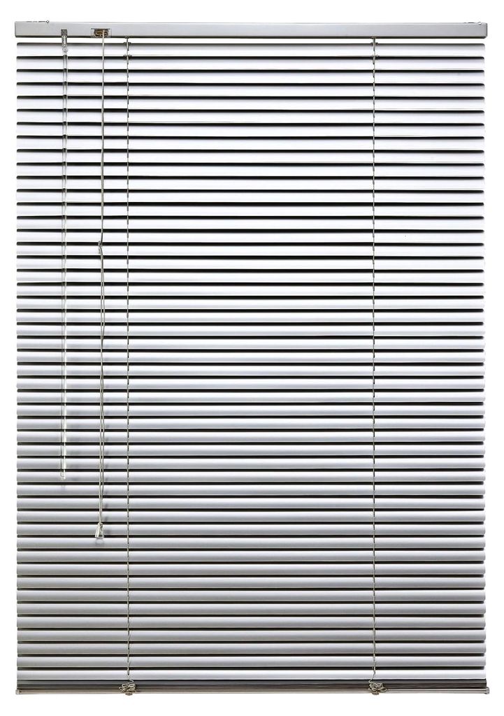 Aluminium Jalousie Silber - Breite 40 bis 240 cm - Höhe 130/160/220 cm - Fenster- und Türjalousie aus Metall (220 x 160 cm)