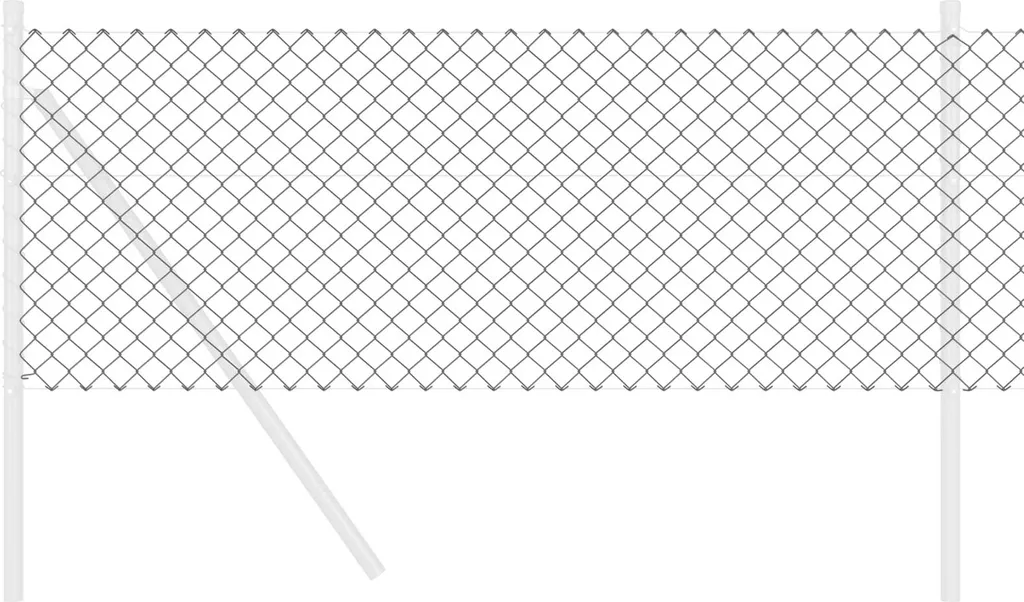 Clôture à chaîne Gris 10x0,6 m : Solution anti-rouille pour votre jardin