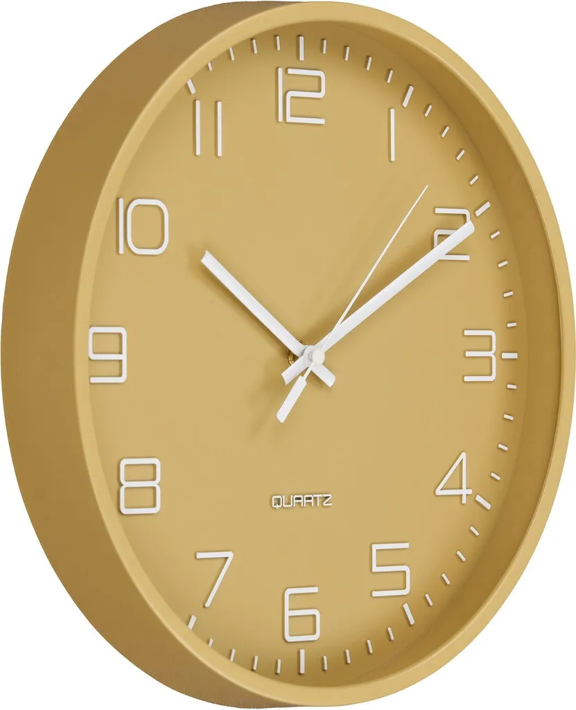 Horloge murale Rosolini ocre Ø30cm silencieuse au design moderne - 2